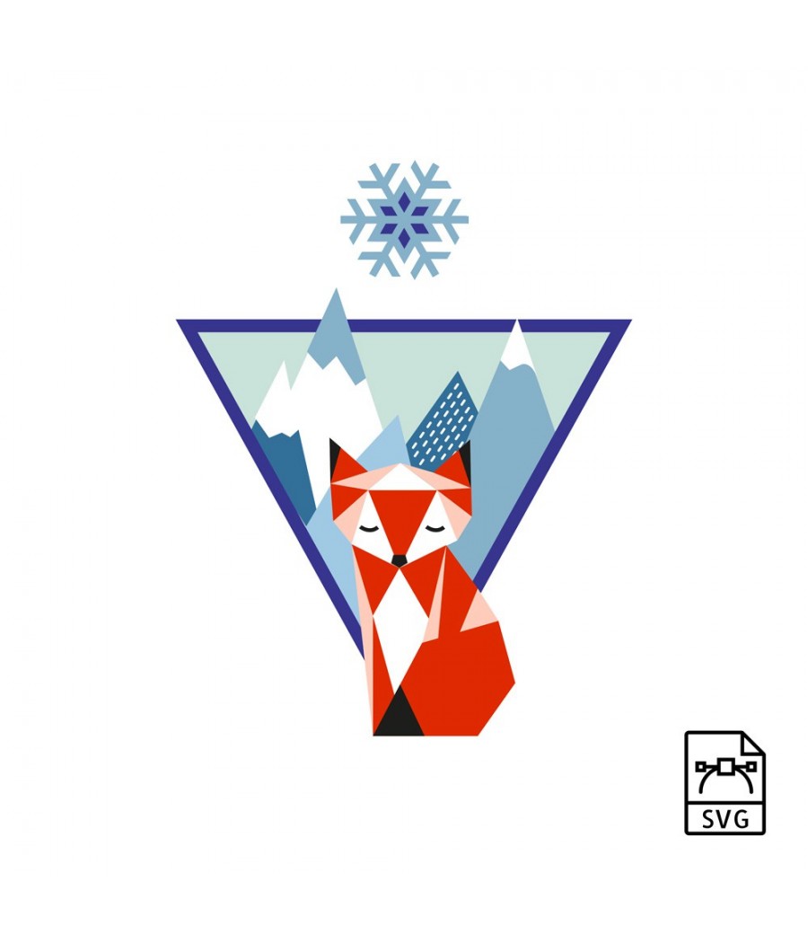 Mountain fox - Vector graphics Mountain fox - Vector graphics
