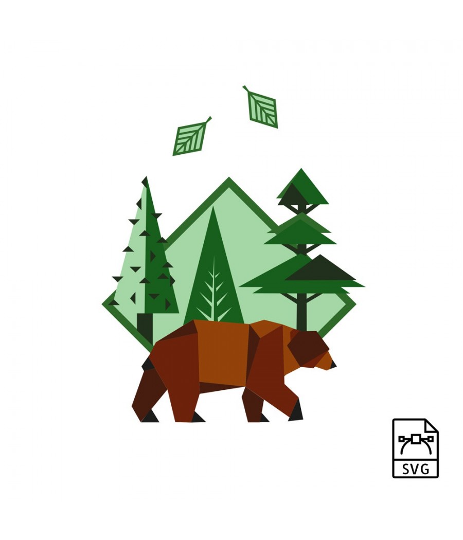 Brown bear - Vector graphics Brown bear - Vector graphics