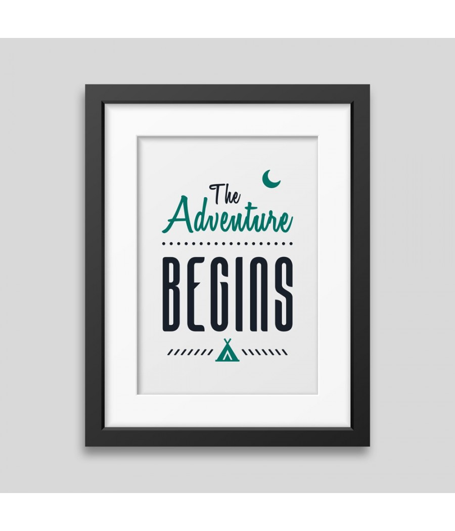 The adventure begins Framed poster The adventure begins Framed poster